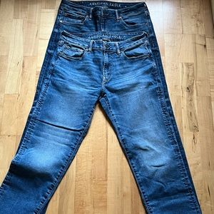 BUNDLE: American Eagle Men’s Slim Straight Blue Jeans